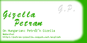 gizella petran business card